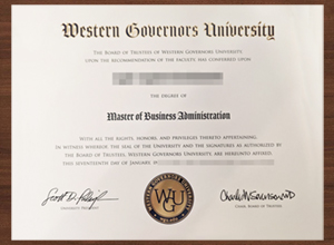 Offer Western Governors University diploma and degree.